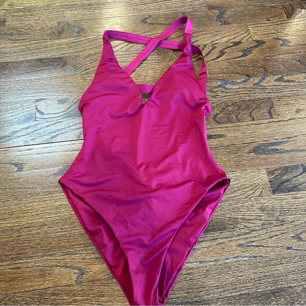Boamar from Revolve One piece swimsuit size Small Women cross back low cut - Picture 1 of 10
